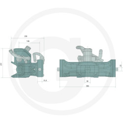 Zaczep automatyczny 390/32/25mm sworzeń 38mm Sauermann HS17001KUD38390