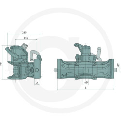 Zaczep automatyczny 390/32/25mm sworzeń 38mm Sauermann