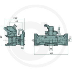 Zaczep automatyczny 330/32/25mm sworzeń 38mm Sauermann HS17001KU38,