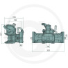 Zaczep automatyczny 330/32/25mm sworzeń 38mm Sauermann HS17001KU38,
