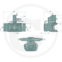 Zaczep automatyczny 330/30/20mm sworzeń 38mm Scharmüller