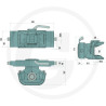 Zaczep automatyczny 330/32/25mm sworzeń 38mm Scharmüller