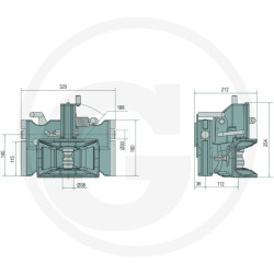 Zaczep automatyczny 320/20/30mm sworzeń 38mm Scharmüller