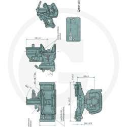 Zaczep automatyczny 325/26/25mm sworzeń 38mm Scharmüller