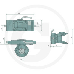 Zaczep automatyczny 314/30/20mm sworzeń 31mm Scharmüller