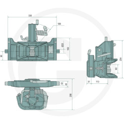 Zaczep automatyczny 330/32/25mm sworzeń 38mm Scharmüller