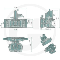 Zaczep automatyczny 330/32/25mm sworzeń 38mm Scharmüller 073303291A02