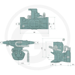 Zaczep automatyczny 390/32/25mm sworzeń 38mm Rockinger RO865D9030D