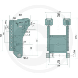 Prowadnica do zaczepu 330/32/25mm Rockinger  RO880A06022