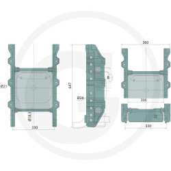 Prowadnica do zaczepu 330/32/25mm Rockinger  RO880A09102
