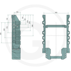 Prowadnica do zaczepu 390//mm Rockinger  RO889A4504C