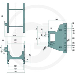 Prowadnica do zaczepu 330/32/25mm Scharmüller 00108014