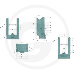 Prowadnica do zaczepu 325/26/25mm Scharmüller 00110842