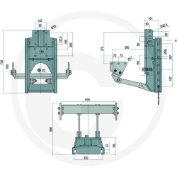Prowadnica do zaczepu 330/32/25mm Scharmüller 00135012-A02