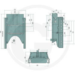 Prowadnica do zaczepu 330/32/25mm Scharmüller 00135100-A02