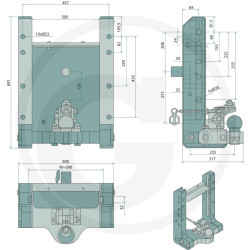 Prowadnica do zaczepu 390/32/25mm Scharmüller 00160811-A17