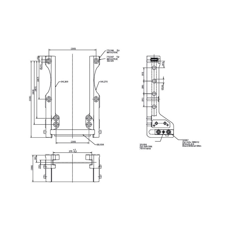 Korpus zaczepu Piton JCB