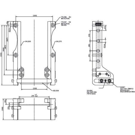 Korpus zaczepu Piton JCB