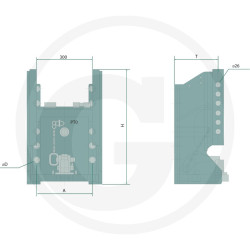 Prowadnica do zaczepu 330/32/25mm Sauermann 711325101