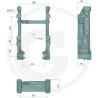 Prowadnica do zaczepu //mm Sauermann, John Deere AL228034