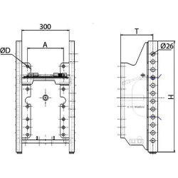 Prowadnica do zaczepu 330/32/26mm Sauermann 711999003
