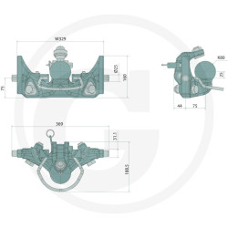Zaczep Kulowy K80 do prowadnicy 330/32/25mm, Scharmüller 05633057A17