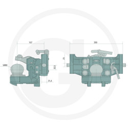 Zaczep Kulowy K80 do prowadnicy 360/32/25mm, Sauermann S0439014