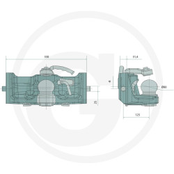 Zaczep Kulowy K80 do prowadnicy 330/32/25mm, Sauermann S0433001