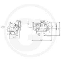 Zaczep Kulowy K80 do prowadnicy 330/32/25mm, Sauermann D00178571310