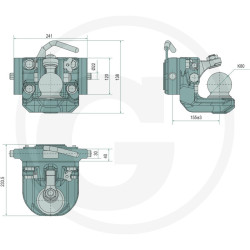 Zaczep Kulowy K80 do prowadnicy 241/30/22mm, Scharmüller 03624132