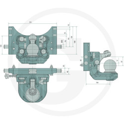 Zaczep Kulowy K80 do prowadnicy 311/30/22mm, Scharmüller 03631144A11
