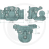 Zaczep Kulowy K80 do prowadnicy 325/26/25mm, Scharmüller 05632533A02