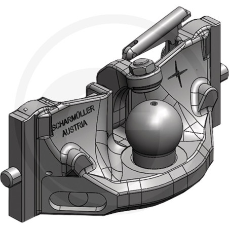 Zaczep Kulowy K80 do prowadnicy 390/32/25mm, Scharmüller 05639046A02
