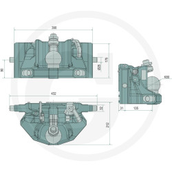 Zaczep Kulowy K80 do prowadnicy 390/32/25mm, Scharmüller 05639070A02
