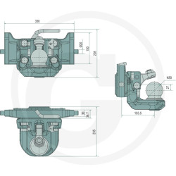 Zaczep Kulowy K80 do prowadnicy 330/30/20mm, Scharmüller 07632942