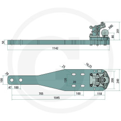 Płyta nośna K80 1142/240/50 4000kg Scharmüller