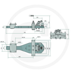 Płyta nośna K80 970/270/50 3000kg Scharmüller 09603830S