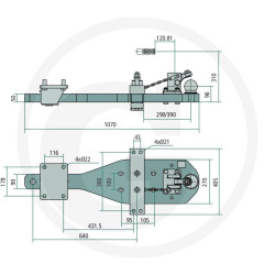 Płyta nośna K80 1070/270/50 3000kg Scharmüller 09603840S