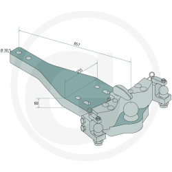 Płyta nośna K80 857/255/60 4000kg Walterscheid 8005420