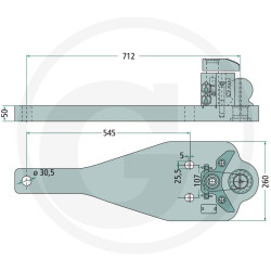 Płyta nośna K80 712/260/50 4000kg Walterscheid KBA8301ALX, 8003679