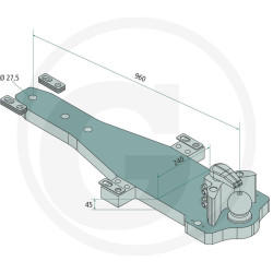 Płyta nośna K80 960/240/45 3000kg Walterscheid KBA8344, 8003678