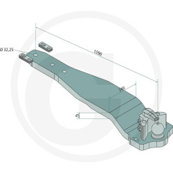 Płyta nośna K80 1090/240/45 3500kg Walterscheid KBA8344OB, 8004897