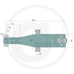 Płyta nośna K80 1060/240/45 3000kg Walterscheid KBA8344OBW0, 8004710