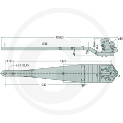 Płyta nośna K80 1431/240/45 3000kg Walterscheid KBA8345OBW15, 8004600
