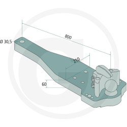 Płyta nośna K80 800/210/60 4000kg Walterscheid KBA8355CZ, 8002928