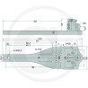 Płyta nośna K80 930/280/50 3000kg Walterscheid KBA8368L, 8002900
