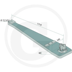 Płyta nośna K80 1719/340/60 3000kg Walterscheid KBA8846W15, 8005382