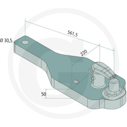 Płyta nośna Piton Fix 561,5/220/50 3000kg Walterscheid PBA5304LB, 8005228