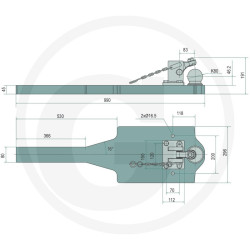 Płyta nośna K80 990/296/45 3000kg Scharmüller 009600100A01