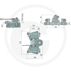 Płyta nośna K80 306/443/50 3000kg Scharmüller 009603060A11